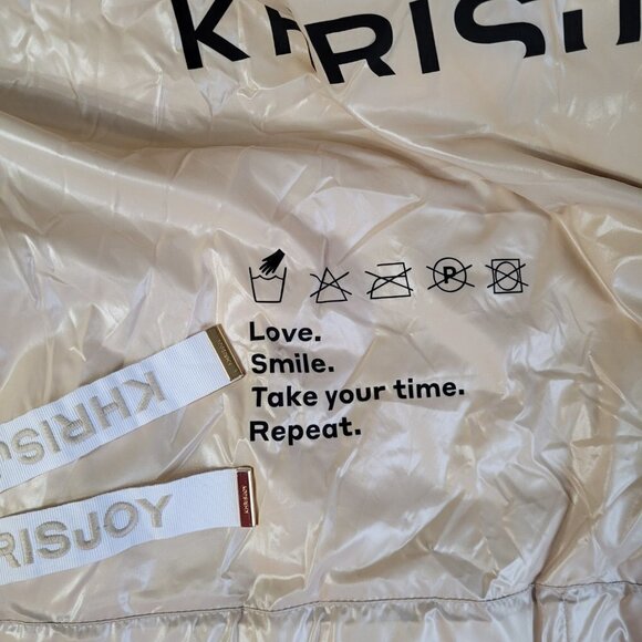 Khrisjoy Iconic Oversized Hooded Puffer Jacket Goose Feather in Champagne Gold - Picture 6 of 10